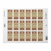 Delicate Earthy Fraktal Artistry Address Labels Adressaufkleber (Vorne)