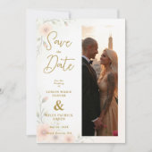 Delicate & Exquisite Romantic Pastel Wedding Save The Date (Vorderseite)