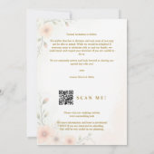 Delicate & Exquisite Romantic Pastel Wedding Save The Date (Rückseite)