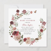 Delicate Fall Blumenstrauß Kinderdusche Einladung (Vorderseite)