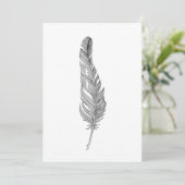 Delicate Feather Dankeschön-Karte Dankeskarte (Stehend Vorderseite)