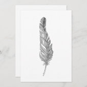 Delicate Feather Dankeschön-Karte Dankeskarte (Vorne/Hinten)