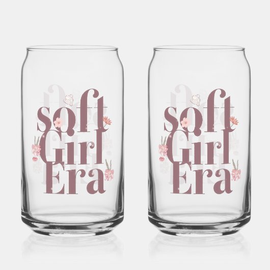 Delicate Feminine Script with Flowers Dosenglas (Rückseite)