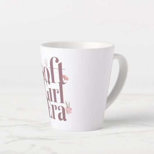 Delicate Feminine Script with Flowers Milchtasse (Rechte Ecke)