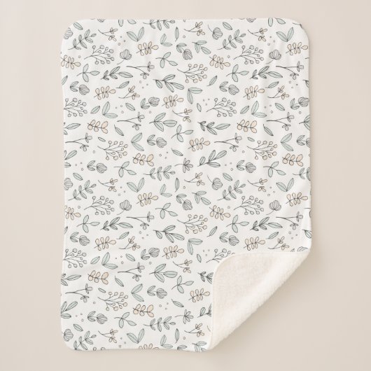 Delicate Floral Baby Sherpadecke (Vorderseite)
