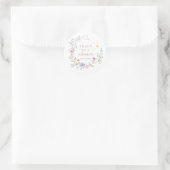 Delicate Floral  Baby Shower Thank You  Sticker (Tasche)