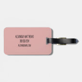 Delicate Floral Custom Monogram Gepäckanhänger (Rückseite horizontal)