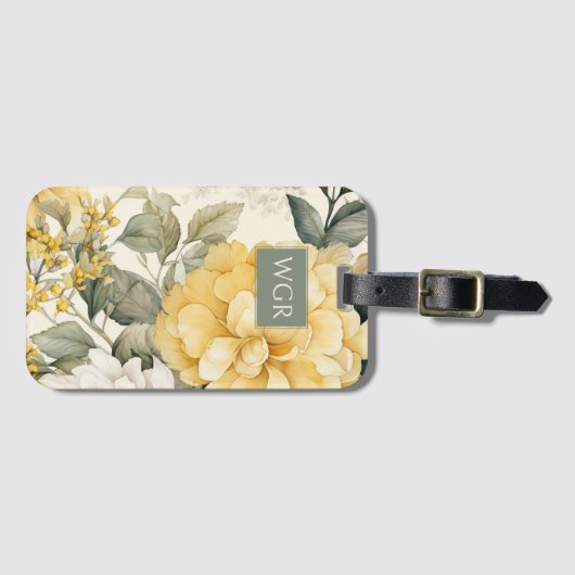 Delicate Floral Gepäckanhänger (Vorderseite (Horizontal))