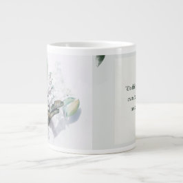 Delicate Floral Mug with beautiful quote  Jumbo-Tasse