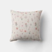 Delicate Floral Pattern Throw Pillow Kissen (Rückseite)