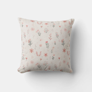 Delicate Floral Pattern Throw Pillow Kissen