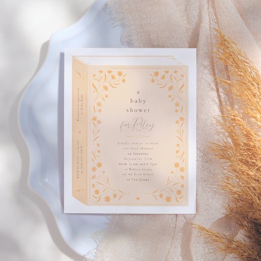 Delicate Floral Storybook Baby Showbudget