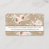 Delicate Floral Wedding Website UAWG Mini Visitenkarte (Vorderseite)