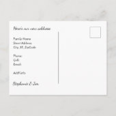 Delicate Floral Wreath Mauve neue Adresse Postkarte (Rückseite)