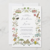 Delicate Florals | Custom Bespoke Wedding Wappen Einladung (Vorderseite)