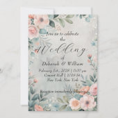 Delicate Florals Einladung (Vorderseite)