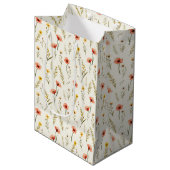 Delicate Florals Gift Bag Mittlere Geschenktüte (Vorderseite Schrägansicht)