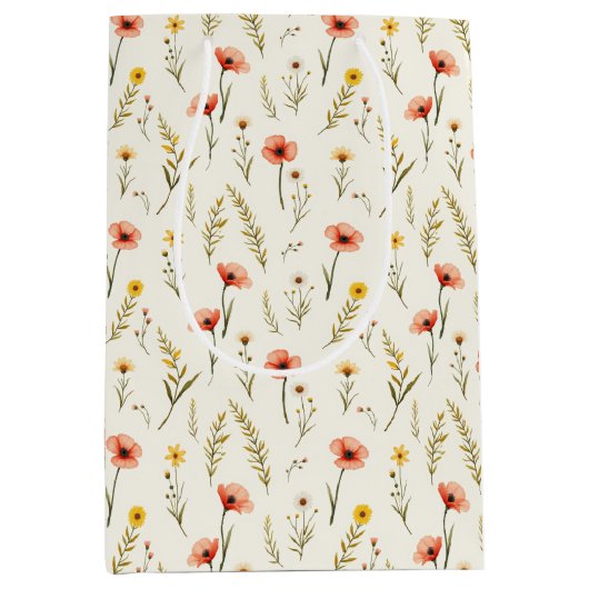 Delicate Florals Gift Bag Mittlere Geschenktüte (Vorderseite)