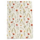 Delicate Florals Gift Bag Mittlere Geschenktüte (Rückseite)