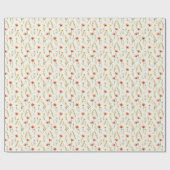 Delicate Florals Wrapping Paper Geschenkpapier (Flach)
