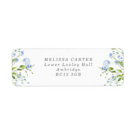 Delicate French Blue Regency Return Address Label