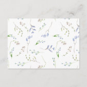 Delicate French Blue Wedding Website QR Code Enclo Begleitkarte (Rückseite)