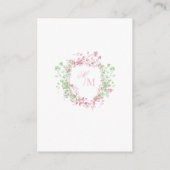Delicate French Flora Crest Wedding Begleitkarte (Rückseite)
