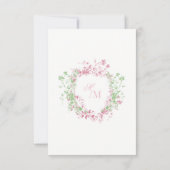  Delicate French Flora Crest Wedding RSVP Karte (Rückseite)