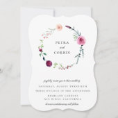 Delicate Garden Wreath Wedding Einladung (Vorderseite)