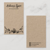 Delicate Ginko Leaf Earring Display Cards Visitenkarte (Vorne/Hinten)