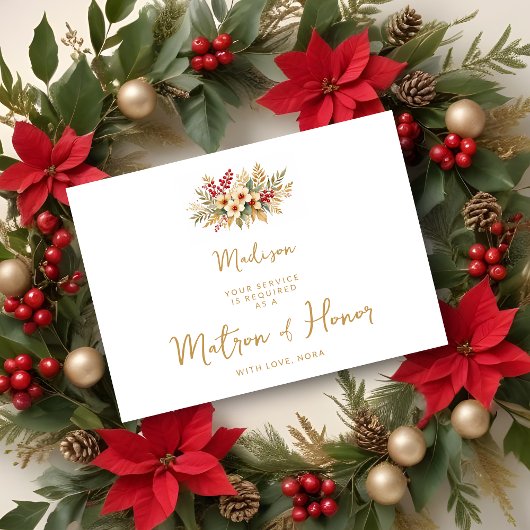 Delicate Glam Weihnachten Floral Matron Honorar Go