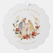 Delicate Glitter Holy Nativity Exquisite Christmas Ornament Karte (Rückseite)