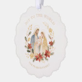 Delicate Glitter Holy Nativity Exquisite Christmas Ornament Karte (Links)
