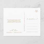 Delicate Gold 4 Fotovorlage Vielen Dank Postkarte (Rückseite)