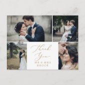 Delicate Gold 4 Fotovorlage Vielen Dank Postkarte (Vorderseite)