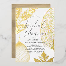 Delicate Gold Blätter Brautparty