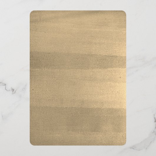 Delicate Gold Blätter Erntedank Dinner Folieneinladung (Rückseite)