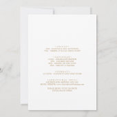 Delicate Gold Calligraphy Bachelorette Einladung (Rückseite)