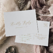 Delicate Gold Calligraphy Menu UAWG Postkarte