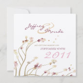 Delicate Gold Cherry Blossom Save the Date (Vorderseite)