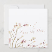 Delicate Gold Cherry Blossom Save the Date (Rückseite)