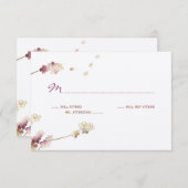 Delicate Gold Cherry Blossom Wedding RSVP (Vorne/Hinten)