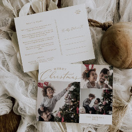 Delicate Gold Frohe Weihnachten 3 Foto Newsletter