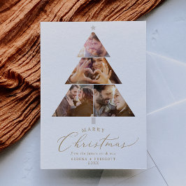 Delicate Gold Heilige Verlobung Foto Feiertagskarte