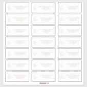 Delicate Gold Monogram Guest Address Labels (Blatt)