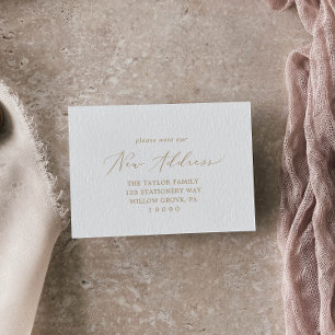 Delicate Gold Neue Zuhause Änderung der Adresskart Visitenkarte