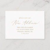 Delicate Gold Neue Zuhause Änderung der Adresskart Visitenkarte (Vorderseite)