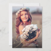 Delicate Gold Script 1-Foto Graduation Party Einladung (Vorderseite)