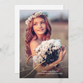 Delicate Gold Script 1-Foto Graduation Party Einladung (Vorne/Hinten)