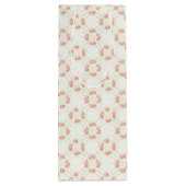 Delicate Gold Scrollwork & Pink Roses Floral Geschenktüte Für Weinflaschen (Rückseite)